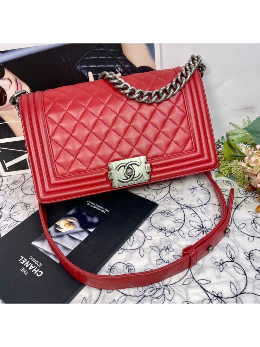 Chanel Boy Chain Shoulder Bag Quilted